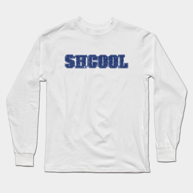 SHCOOL - destroyed blue Long Sleeve T-Shirt by shethemastercovets